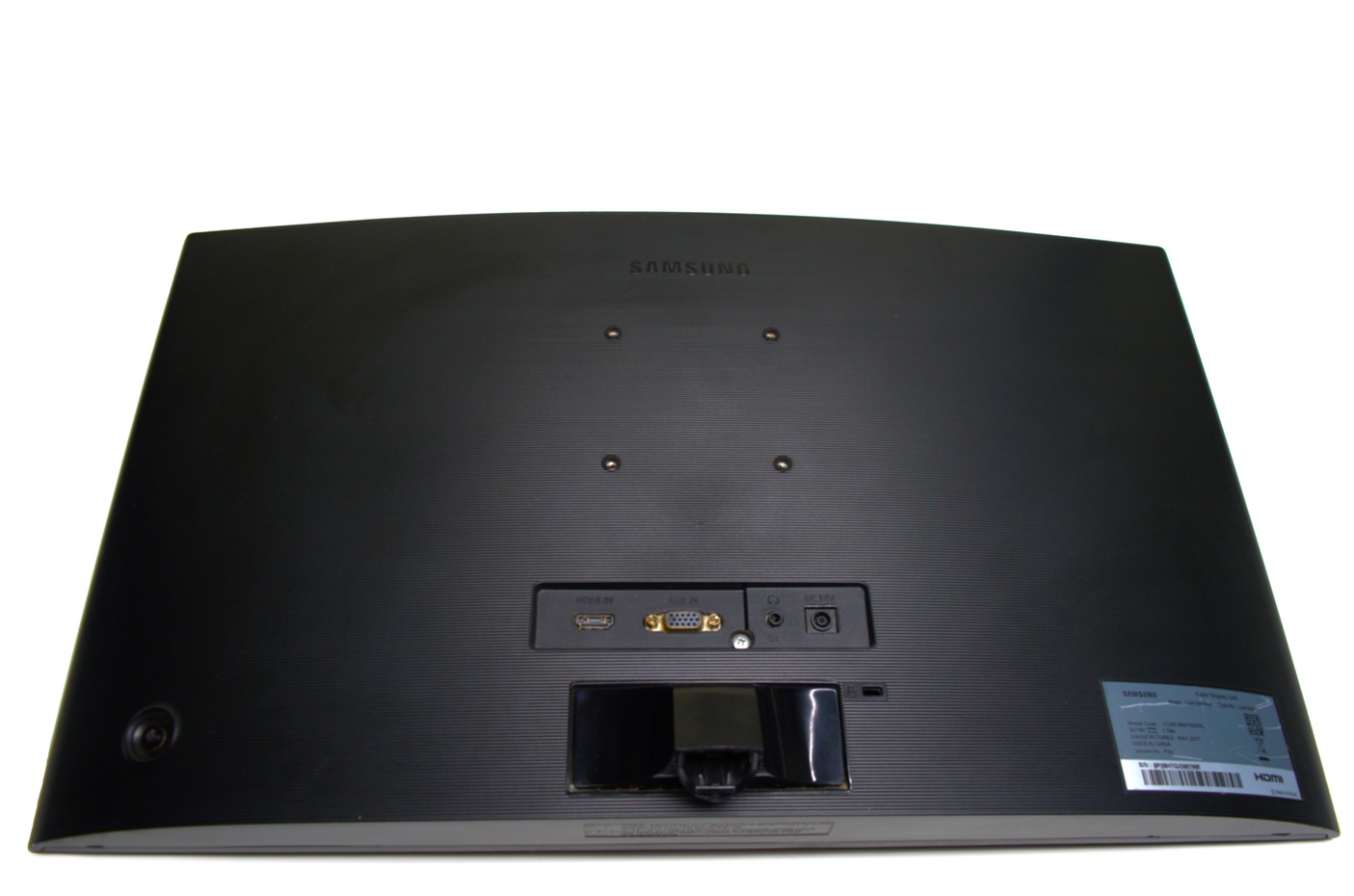 Standard VESA mount available on a Samsung curved monitor