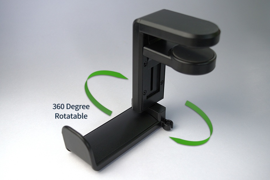 Headphone hanger rotating 360 degrees