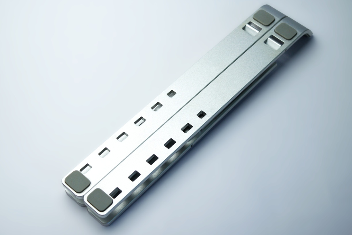 Laptop stand in collapsed position, bottom side