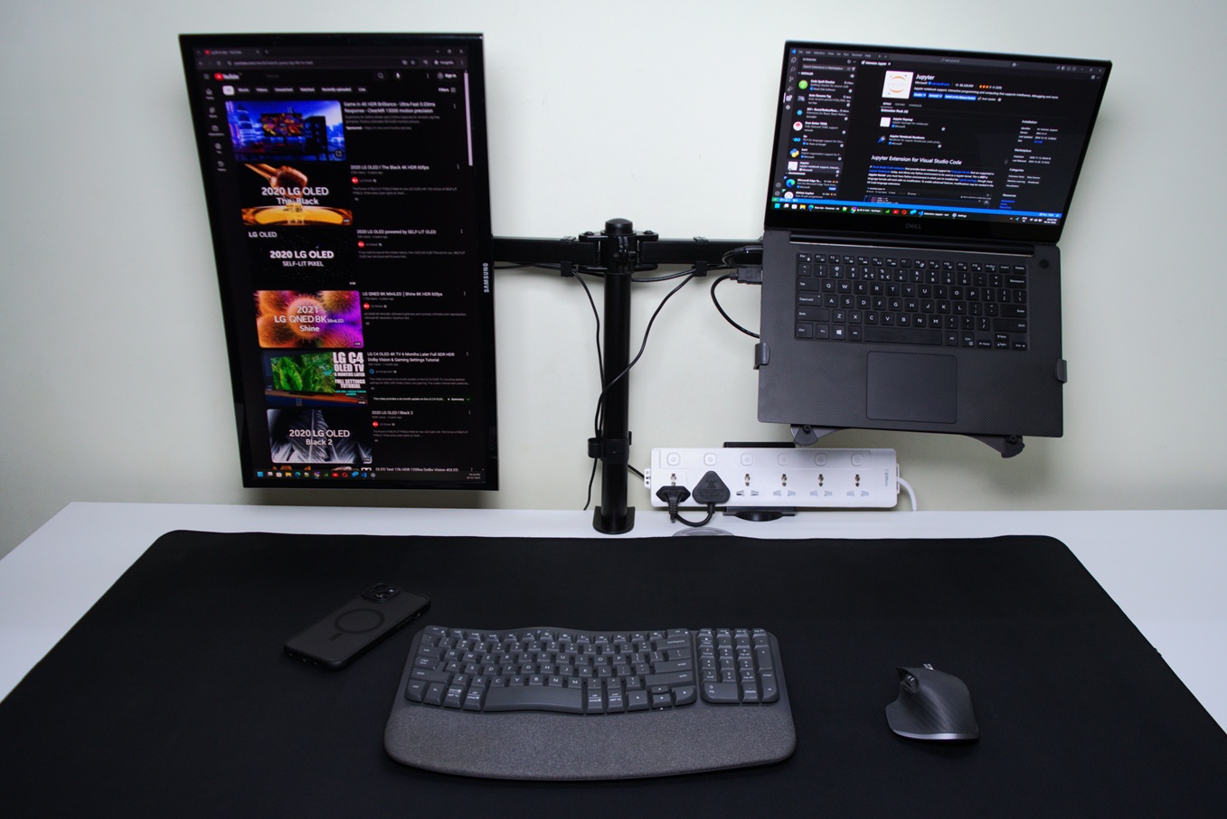 Cleaner desk space without power adaptors