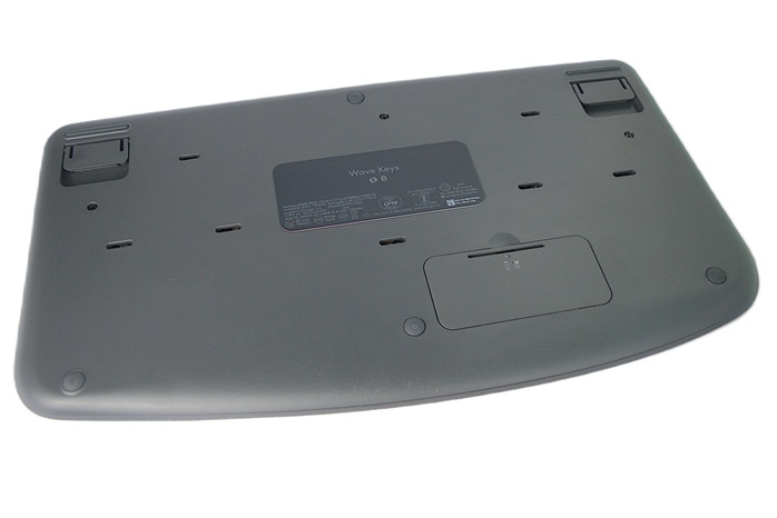 Backside of a Logitech Wave Keys keyboard