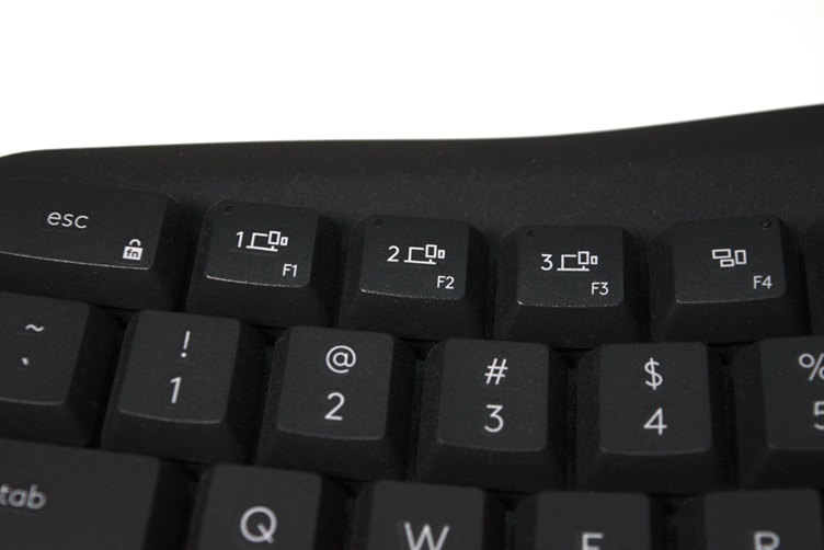 Connected device toggle keys on a Logitech Wave Keys keyboard
